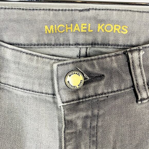 Michael Kors Izzy Skinny Jeans Silver Gray Casual Denim Pant - 2 - Picture 4 of 4